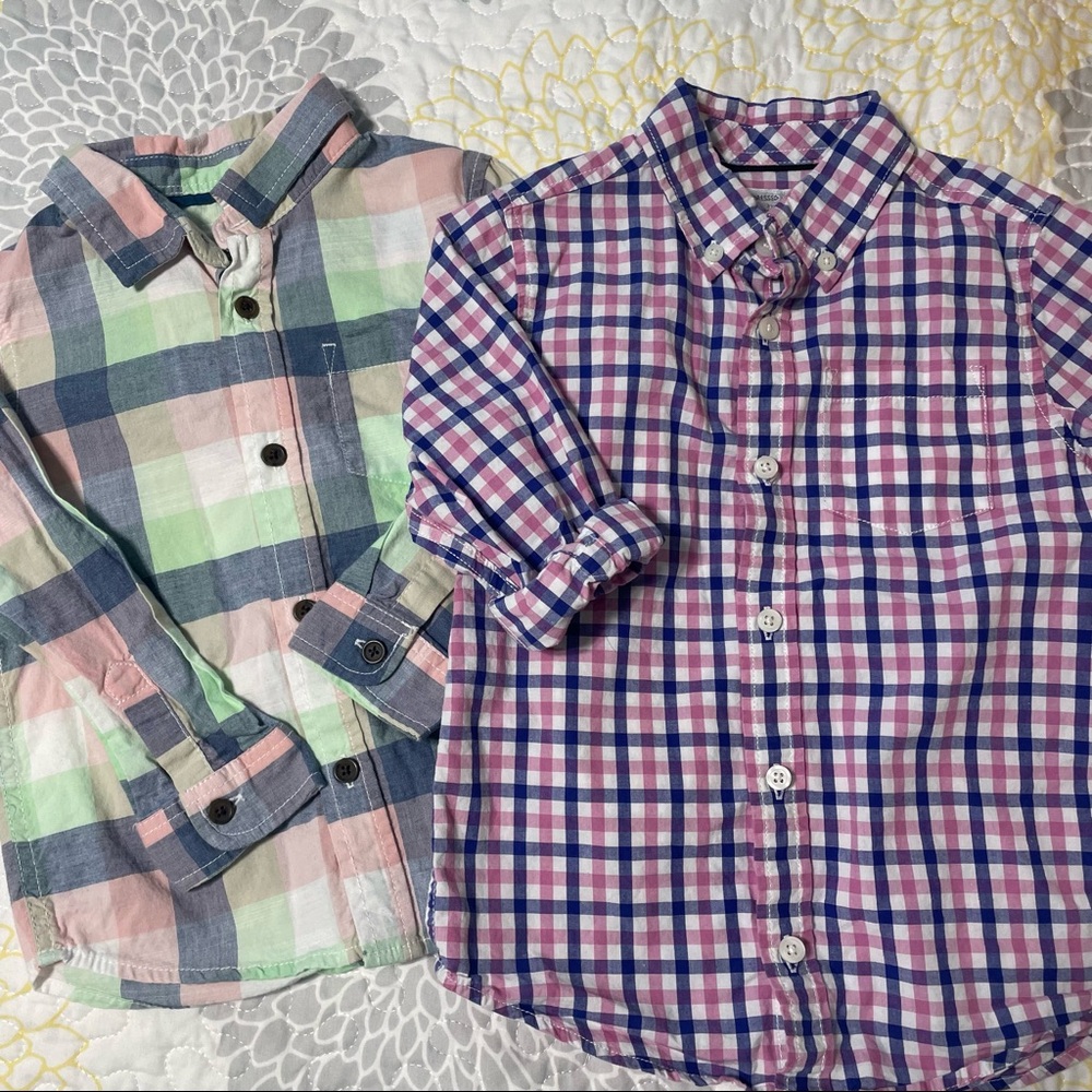 Two 4T Boys Button-Downs- Great Condition- Cat & Jack, Gymboree